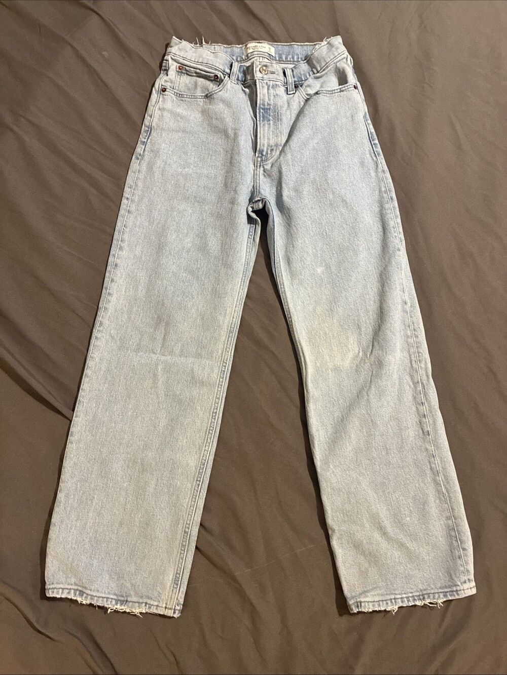 Abercrombie & Fitch 90s Relaxed High Rise Jeans 28 Sz 6s Light Wash